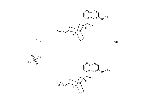 6'-methoxycinchonan-9-ol sulfate (2:1) dihydrate (salt)