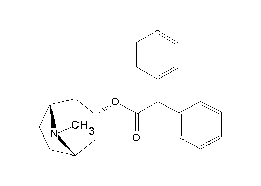 8-methyl-8-azabicyclo[3.2.1]oct-3-yl diphenylacetate