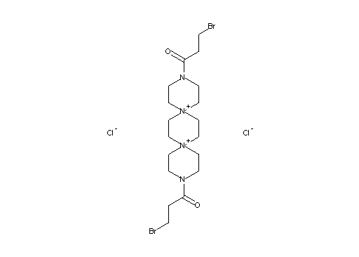 3,12-bis(3-bromopropanoyl)-3,12-diaza-6,9-diazoniadispiro[5.2.5.2]hexadecane dichloride