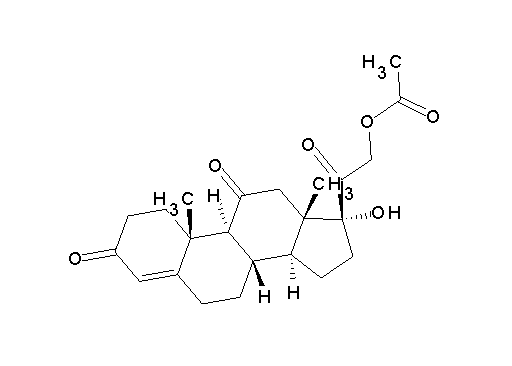 17-hydroxy-3,11,20-trioxopregn-4-en-21-yl acetate - Click Image to Close