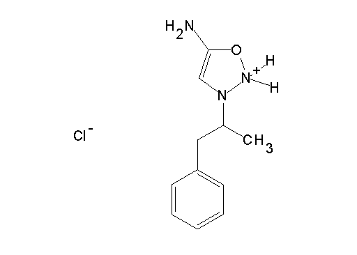 5-amino-3-(1-methyl-2-phenylethyl)-2,3-dihydro-1,2,3-oxadiazol-2-ium chloride
