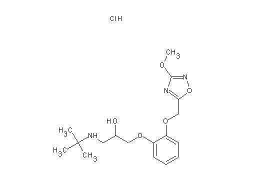 1-(tert-butylamino)-3-{2-[(3-methoxy-1,2,4-oxadiazol-5-yl)methoxy]phenoxy}-2-propanol hydrochloride