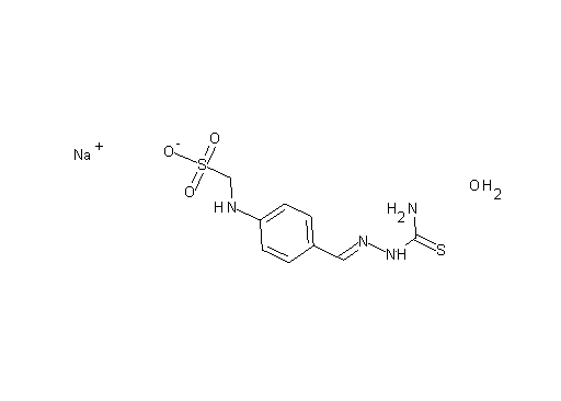 sodium ({4-[2-(aminocarbonothioyl)carbonohydrazonoyl]phenyl}amino)methanesulfonate hydrate