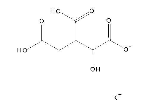 potassium 3,4-dicarboxy-2-hydroxybutanoate (non-preferred name) - Click Image to Close