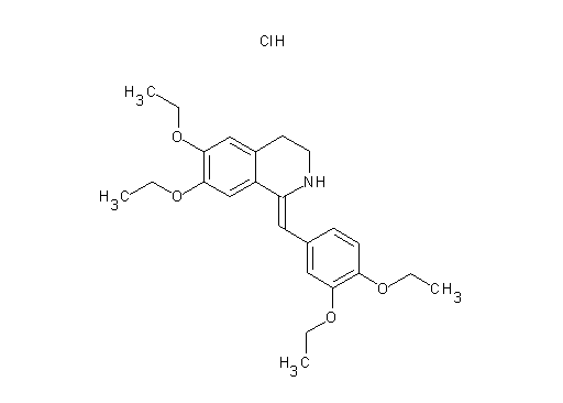 1-(3,4-diethoxybenzylidene)-6,7-diethoxy-1,2,3,4-tetrahydroisoquinoline hydrochloride - Click Image to Close