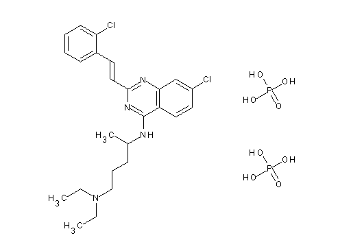 N4-{7-chloro-2-[2-(2-chlorophenyl)vinyl]-4-quinazolinyl}-N1,N1-diethyl-1,4-pentanediamine bis(phosphate)
