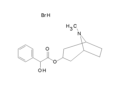 8-methyl-8-azabicyclo[3.2.1]oct-3-yl hydroxy(phenyl)acetate hydrobromide