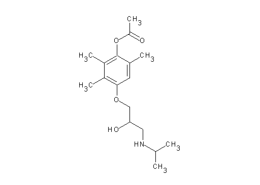 4-[2-hydroxy-3-(isopropylamino)propoxy]-2,3,6-trimethylphenyl acetate - Click Image to Close
