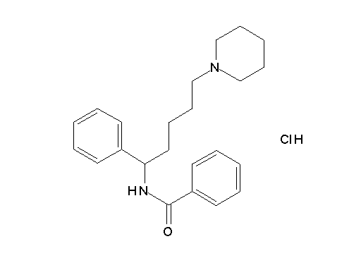 N-[1-phenyl-5-(1-piperidinyl)pentyl]benzamide hydrochloride