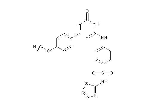 3-(4-methoxyphenyl)-N-[({4-[(1,3-thiazol-2-ylamino)sulfonyl]phenyl}amino)carbonothioyl]acrylamide