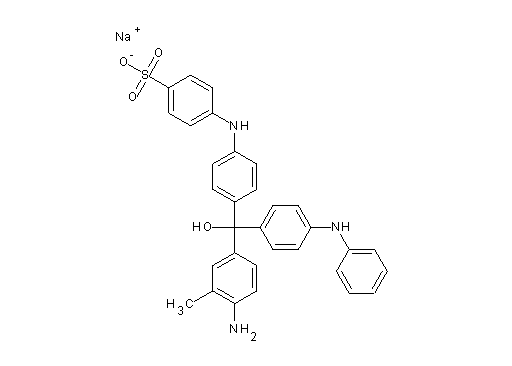 sodium 4-({4-[(4-amino-3-methylphenyl)(4-anilinophenyl)hydroxymethyl]phenyl}amino)benzenesulfonate - Click Image to Close