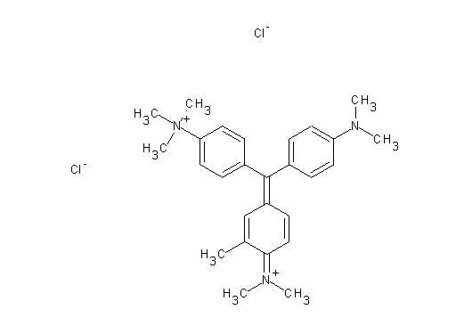 4-{[4-(dimethylamino)phenyl][4-(dimethyliminio)-3-methyl-2,5-cyclohexadien-1-ylidene]methyl}-N,N,N-trimethylbenzenaminium dichloride - Click Image to Close