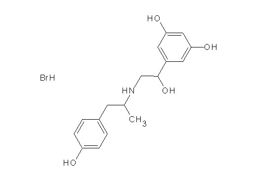 5-(1-hydroxy-2-{[2-(4-hydroxyphenyl)-1-methylethyl]amino}ethyl)-1,3-benzenediol hydrobromide