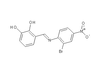 3-{[(2-bromo-4-nitrophenyl)imino]methyl}-1,2-benzenediol