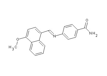 4-{[(4-methoxy-1-naphthyl)methylene]amino}benzamide