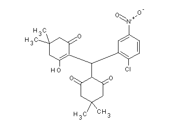 2-[(2-chloro-5-nitrophenyl)(2-hydroxy-4,4-dimethyl-6-oxo-1-cyclohexen-1-yl)methyl]-5,5-dimethyl-1,3-cyclohexanedione