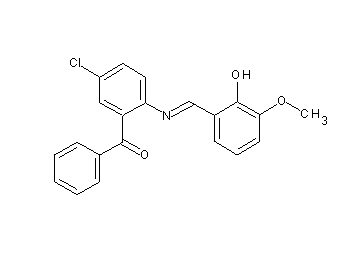 {5-chloro-2-[(2-hydroxy-3-methoxybenzylidene)amino]phenyl}(phenyl)methanone