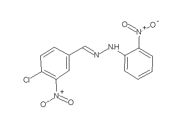 1-(4-chloro-3-nitrobenzylidene)-2-(2-nitrophenyl)hydrazine 1-(4-chloro-3-nitrobenzylidene)-2-(2-nitrophenyl)hydrazine