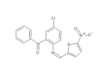 (5-chloro-2-{[(5-nitro-2-thienyl)methylene]amino}phenyl)(phenyl)methanone