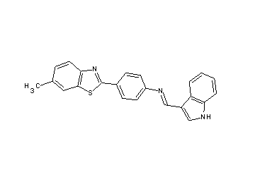 N-(1H-indol-3-ylmethylene)-4-(6-methyl-1,3-benzothiazol-2-yl)aniline