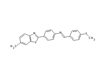 4-(6-methyl-1,3-benzothiazol-2-yl)-N-[4-(methylsulfanyl)benzylidene]aniline