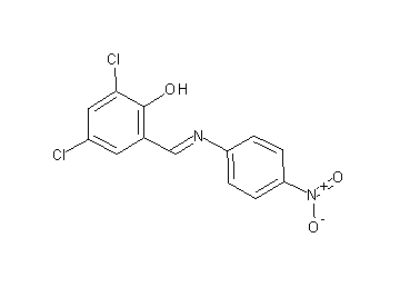 2,4-dichloro-6-{[(4-nitrophenyl)imino]methyl}phenol