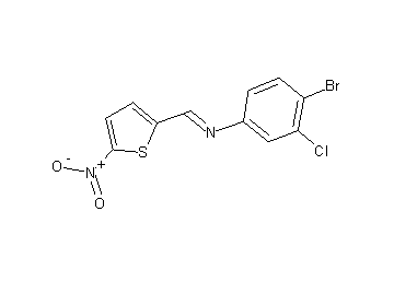 (4-bromo-3-chlorophenyl)[(5-nitro-2-thienyl)methylene]amine