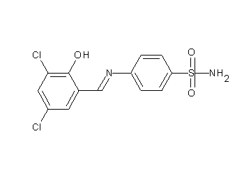 4-[(3,5-dichloro-2-hydroxybenzylidene)amino]benzenesulfonamide