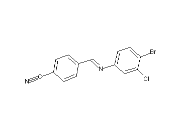 4-{[(4-bromo-3-chlorophenyl)imino]methyl}benzonitrile