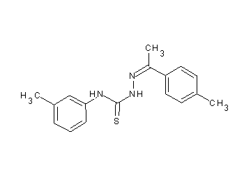 1-(4-methylphenyl)ethanone N-(3-methylphenyl)thiosemicarbazone 1-(4-methylphenyl)ethanone N-(3-methylphenyl)thiosemicarbazone