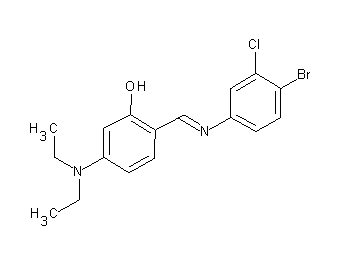 2-{[(4-bromo-3-chlorophenyl)imino]methyl}-5-(diethylamino)phenol