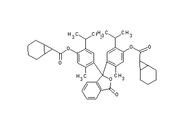 (3-oxo-1,3-dihydro-2-benzofuran-1,1-diyl)bis(2-isopropyl-5-methyl-4,1-phenylene) bisbicyclo[4.1.0]heptane-7-carboxylate