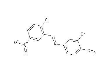 (3-bromo-4-methylphenyl)(2-chloro-5-nitrobenzylidene)amine (3-bromo-4-methylphenyl)(2-chloro-5-nitrobenzylidene)amine