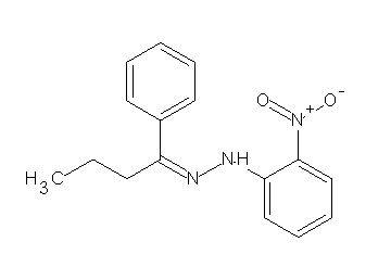 1-(2-nitrophenyl)-2-(1-phenylbutylidene)hydrazine