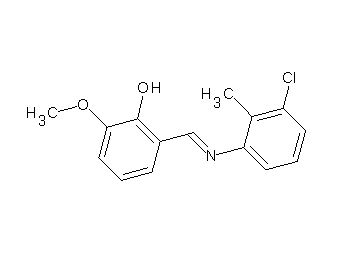 2-{[(3-chloro-2-methylphenyl)imino]methyl}-6-methoxyphenol