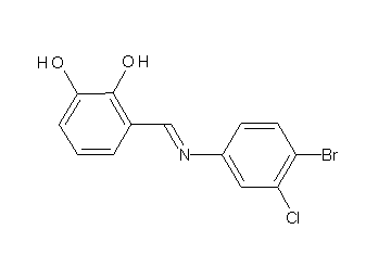 3-{[(4-bromo-3-chlorophenyl)imino]methyl}-1,2-benzenediol
