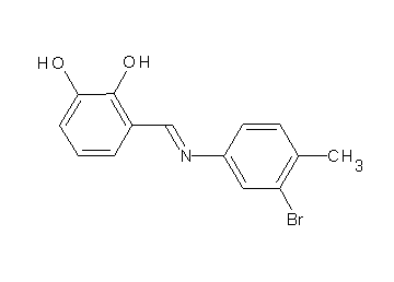 3-{[(3-bromo-4-methylphenyl)imino]methyl}-1,2-benzenediol