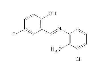 4-bromo-2-{[(3-chloro-2-methylphenyl)imino]methyl}phenol