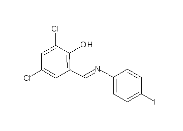 2,4-dichloro-6-{[(4-iodophenyl)imino]methyl}phenol