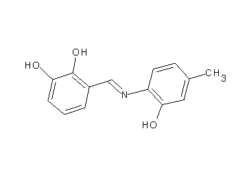 3-{[(2-hydroxy-4-methylphenyl)imino]methyl}-1,2-benzenediol