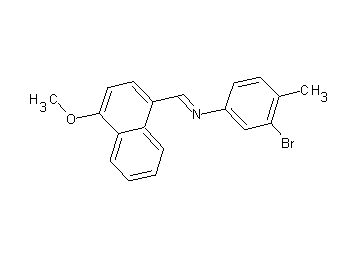(3-bromo-4-methylphenyl)[(4-methoxy-1-naphthyl)methylene]amine