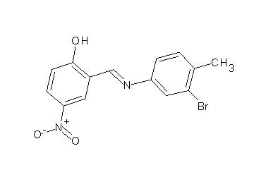 2-{[(3-bromo-4-methylphenyl)imino]methyl}-4-nitrophenol