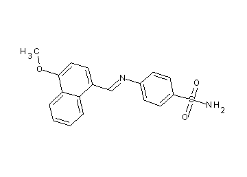 4-{[(4-methoxy-1-naphthyl)methylene]amino}benzenesulfonamide