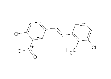 (3-chloro-2-methylphenyl)(4-chloro-3-nitrobenzylidene)amine (3-chloro-2-methylphenyl)(4-chloro-3-nitrobenzylidene)amine