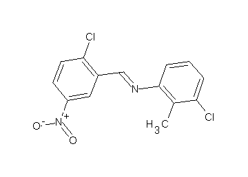 (3-chloro-2-methylphenyl)(2-chloro-5-nitrobenzylidene)amine (3-chloro-2-methylphenyl)(2-chloro-5-nitrobenzylidene)amine