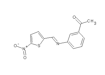 1-(3-{[(5-nitro-2-thienyl)methylene]amino}phenyl)ethanone
