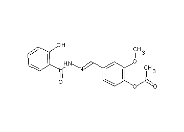 4-[2-(2-hydroxybenzoyl)carbonohydrazonoyl]-2-methoxyphenyl acetate
