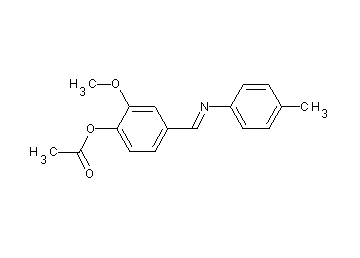 2-methoxy-4-{[(4-methylphenyl)imino]methyl}phenyl acetate