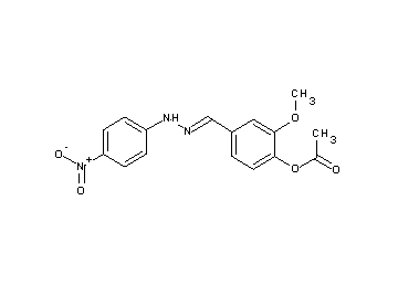 2-methoxy-4-[2-(4-nitrophenyl)carbonohydrazonoyl]phenyl acetate