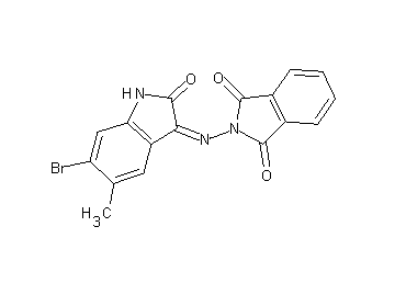 2-[(6-bromo-5-methyl-2-oxo-1,2-dihydro-3H-indol-3-ylidene)amino]-1H-isoindole-1,3(2H)-dione
